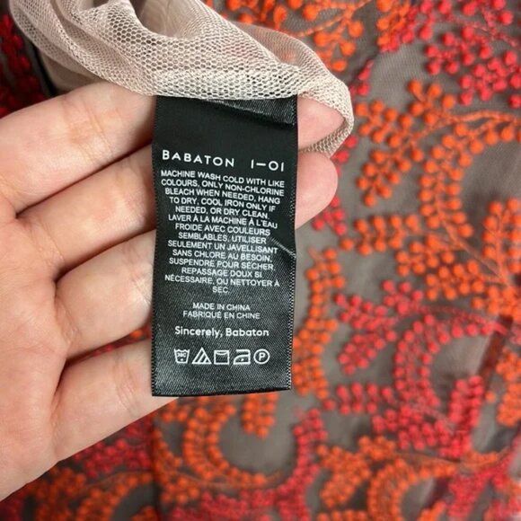 Aritzia 1-01 Babaton Modern Halter Embroidered Mesh Netted Dress - Picture 7 of 12